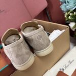 Giày Loro Piana Summer Charms Walk Loafer Suede Beige Best Quality