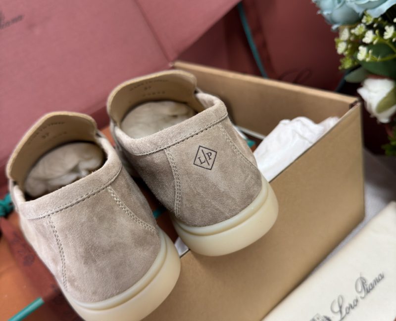 Giày Loro Piana Summer Charms Walk Loafer Suede Beige Best Quality