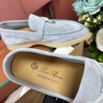 Giày Loro Piana Summer Charms Walk Loafer Suede Blue Best Quality