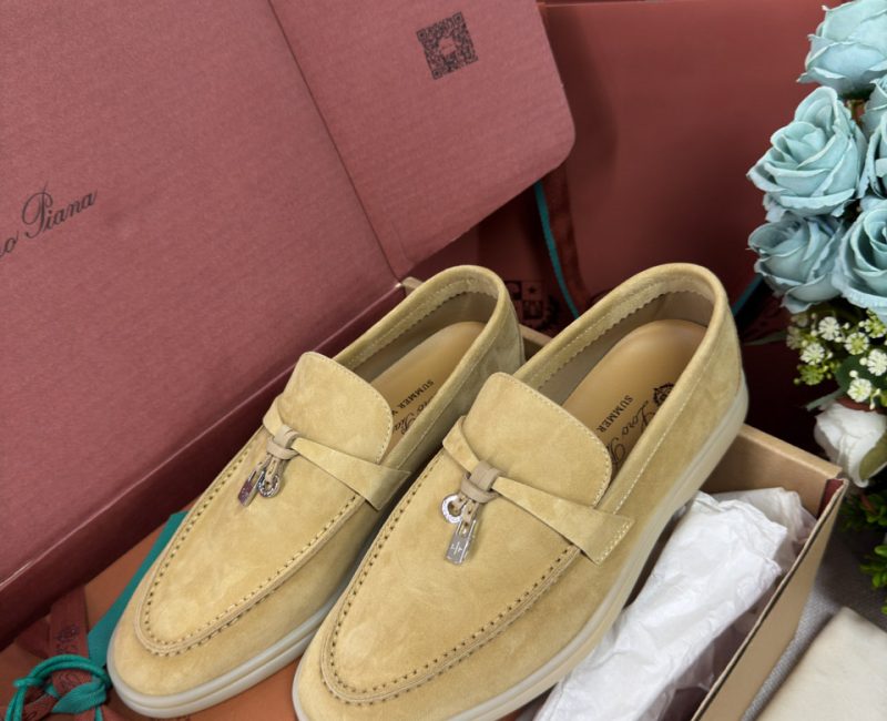 Giày Loro Piana Summer Charms Walk Loafer Suede Hinoki Wood Best Quality