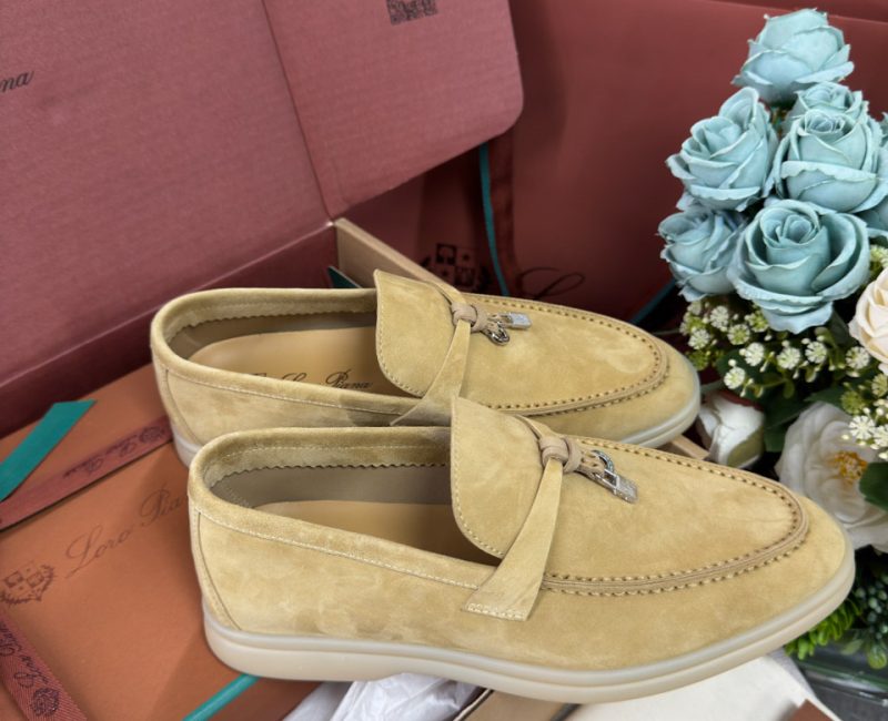 Giày Loro Piana Summer Charms Walk Loafer Suede Hinoki Wood Best Quality