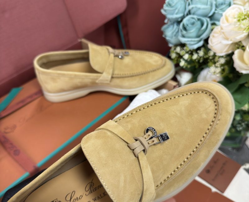 Giày Loro Piana Summer Charms Walk Loafer Suede Hinoki Wood Best Quality