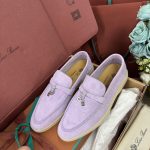 Giày Loro Piana Summer Charms Walk Loafer Suede Lilac Wagasa Best Quality