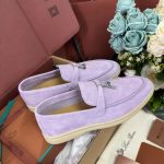 Giày Loro Piana Summer Charms Walk Loafer Suede Lilac Wagasa Best Quality