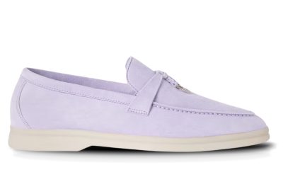 Giày Loro Piana Summer Charms Walk Loafer Suede Lilac Wagasa Best Quality