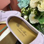 Giày Loro Piana Summer Charms Walk Loafer Suede Lilac Wagasa Best Quality