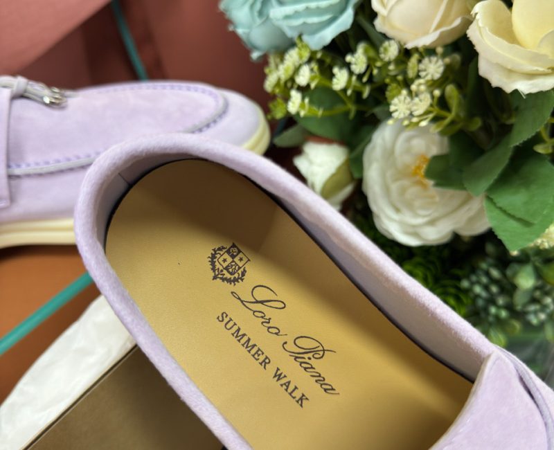 Giày Loro Piana Summer Charms Walk Loafer Suede Lilac Wagasa Best Quality
