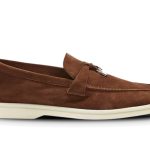 Giày Loro Piana Summer Charms Walk Loafer Suede Saddle Brown Best Quality