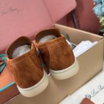 Giày Loro Piana Summer Charms Walk Loafer Suede Saddle Brown Best Quality