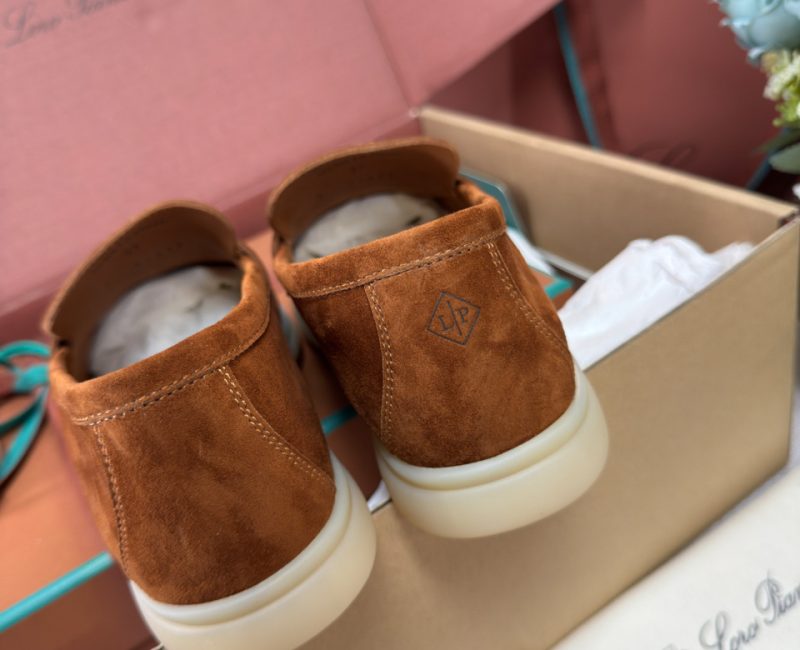 Giày Loro Piana Summer Charms Walk Loafer Suede Saddle Brown Best Quality