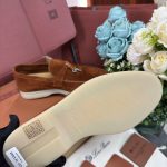 Giày Loro Piana Summer Charms Walk Loafer Suede Saddle Brown Best Quality