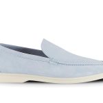 Giày Loro Piana Summer Walk Loafer Suede Aqua Best Quality