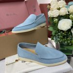 Giày Loro Piana Summer Walk Loafer Suede Aqua Best Quality