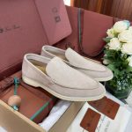 Giày Loro Piana Summer Walk Loafer Suede Classic Beige Best Quality