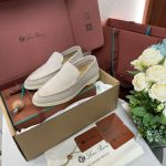 Giày Loro Piana Summer Walk Loafer Suede Classic Beige Best Quality