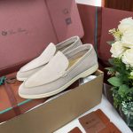 Giày Loro Piana Summer Walk Loafer Suede Classic Beige Best Quality