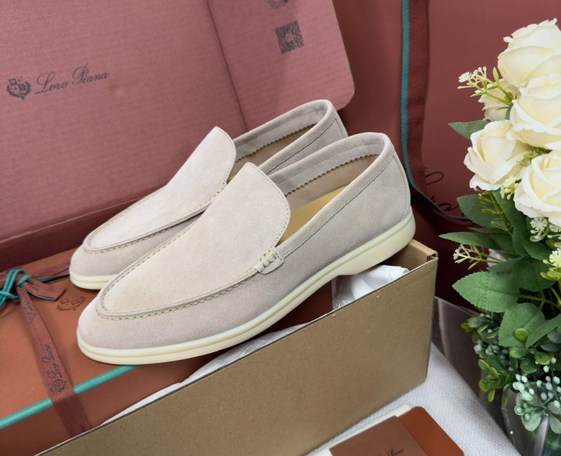 Giày Loro Piana Summer Walk Loafer Suede Classic Beige Best Quality