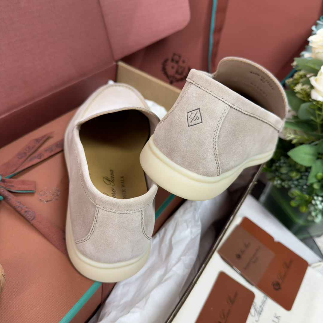 Giày Loro Piana Summer Walk Loafer Suede Classic Beige Best Quality