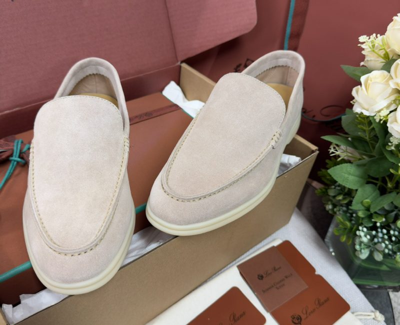Giày Loro Piana Summer Walk Loafer Suede Classic Beige Best Quality