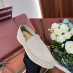 Giày Loro Piana Summer Walk Loafer Suede Classic Beige Best Quality