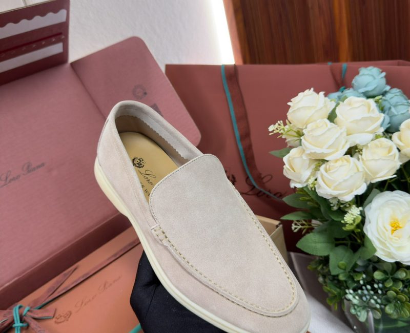 Giày Loro Piana Summer Walk Loafer Suede Classic Beige Best Quality