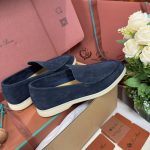 Giày Loro Piana Summer Walk Loafer Suede Classic Black Figs Best Quality