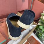 Giày Loro Piana Summer Walk Loafer Suede Classic Black Figs Best Quality