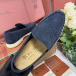 Giày Loro Piana Summer Walk Loafer Suede Classic Black Figs Best Quality