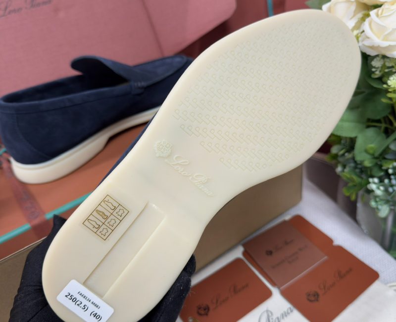 Giày Loro Piana Summer Walk Loafer Suede Classic Black Figs Best Quality