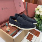 Giày Loro Piana Summer Walk Loafer Suede Classic Blue Best Quality