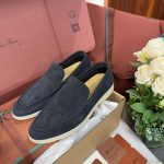 Giày Loro Piana Summer Walk Loafer Suede Classic Blue Best Quality