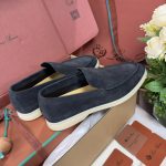 Giày Loro Piana Summer Walk Loafer Suede Classic Blue Best Quality