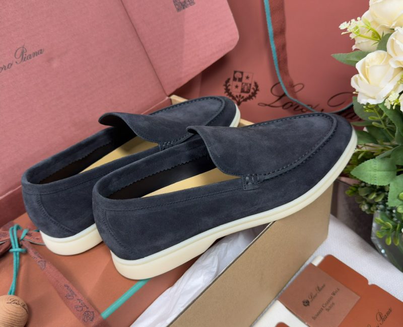 Giày Loro Piana Summer Walk Loafer Suede Classic Blue Best Quality