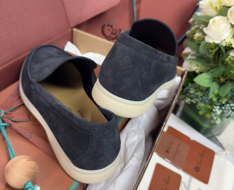 Giày Loro Piana Summer Walk Loafer Suede Classic Blue Best Quality