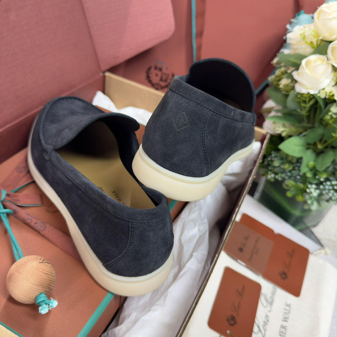 Giày Loro Piana Summer Walk Loafer Suede Classic Blue Best Quality