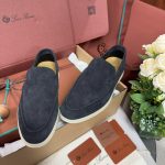 Giày Loro Piana Summer Walk Loafer Suede Classic Blue Best Quality
