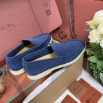 Giày Loro Piana Summer Walk Loafer Suede Classic Cobalt Ink Best Quality