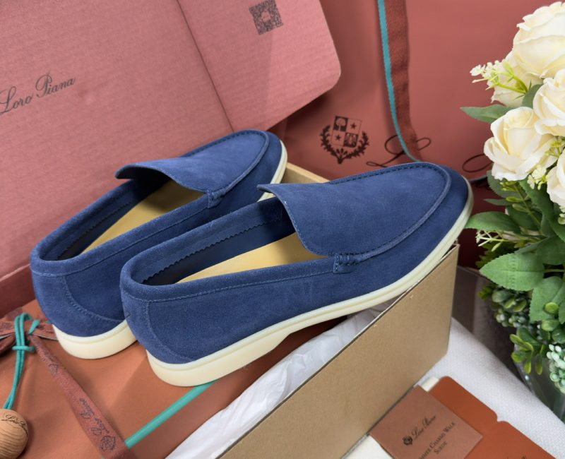 Giày Loro Piana Summer Walk Loafer Suede Classic Cobalt Ink Best Quality
