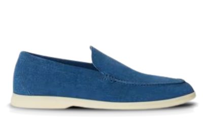 Giày Loro Piana Summer Walk Loafer Suede Classic Cobalt Ink Best Quality
