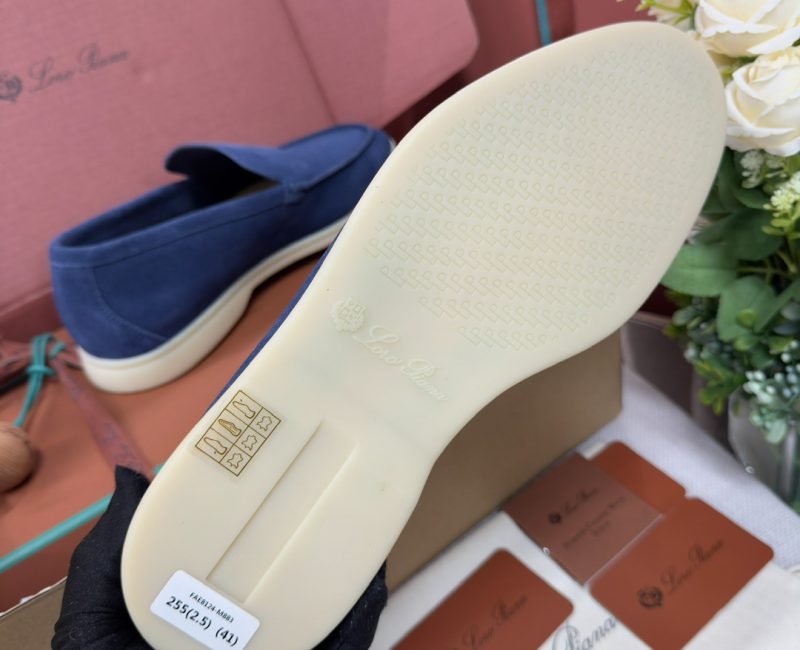 Giày Loro Piana Summer Walk Loafer Suede Classic Cobalt Ink Best Quality