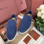 Giày Loro Piana Summer Walk Loafer Suede Classic Cobalt Ink Best Quality