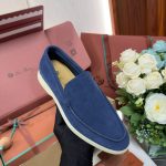 Giày Loro Piana Summer Walk Loafer Suede Classic Cobalt Ink Best Quality