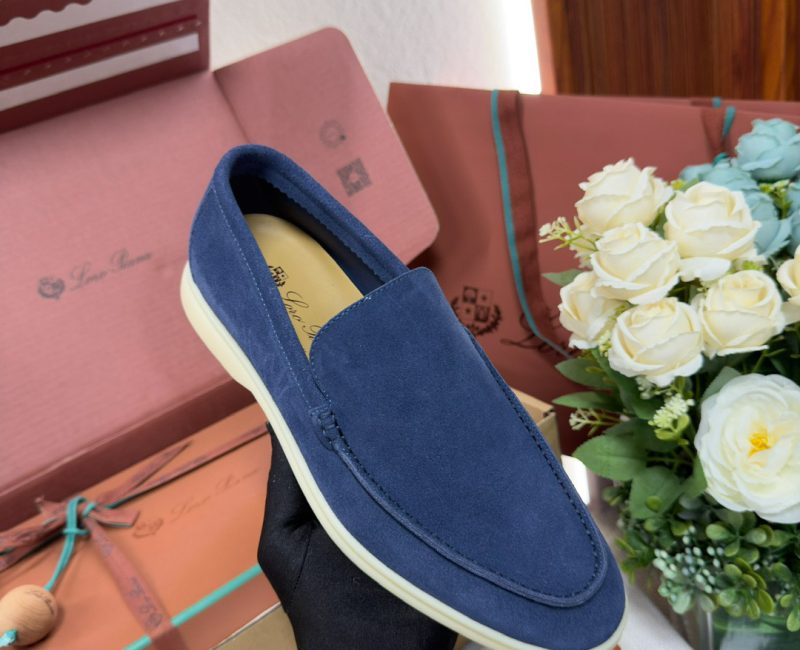 Giày Loro Piana Summer Walk Loafer Suede Classic Cobalt Ink Best Quality