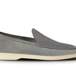 Giày Loro Piana Summer Walk Loafer Suede Gull Gray Best Quality