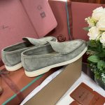 Giày Loro Piana Summer Walk Loafer Suede Gull Gray Best Quality