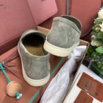 Giày Loro Piana Summer Walk Loafer Suede Gull Gray Best Quality