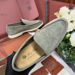 Giày Loro Piana Summer Walk Loafer Suede Gull Gray Best Quality