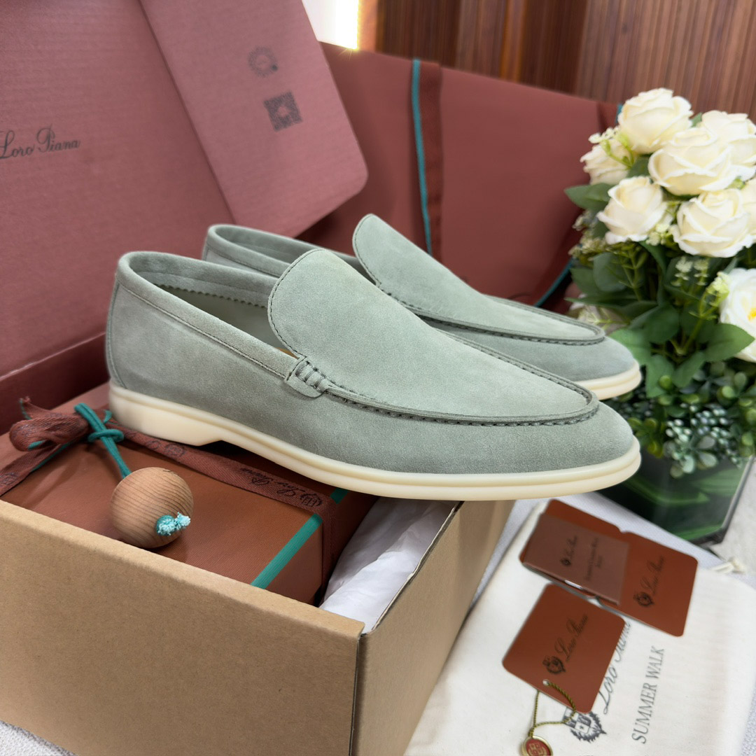 Giày Loro Piana Summer Walk Loafer Suede Shamrock Best Quality