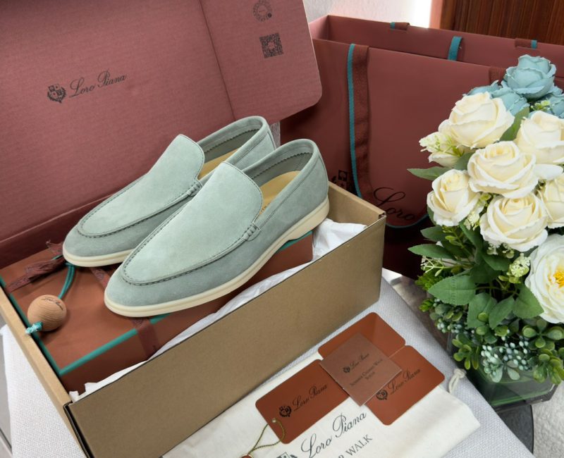 Giày Loro Piana Summer Walk Loafer Suede Shamrock Best Quality