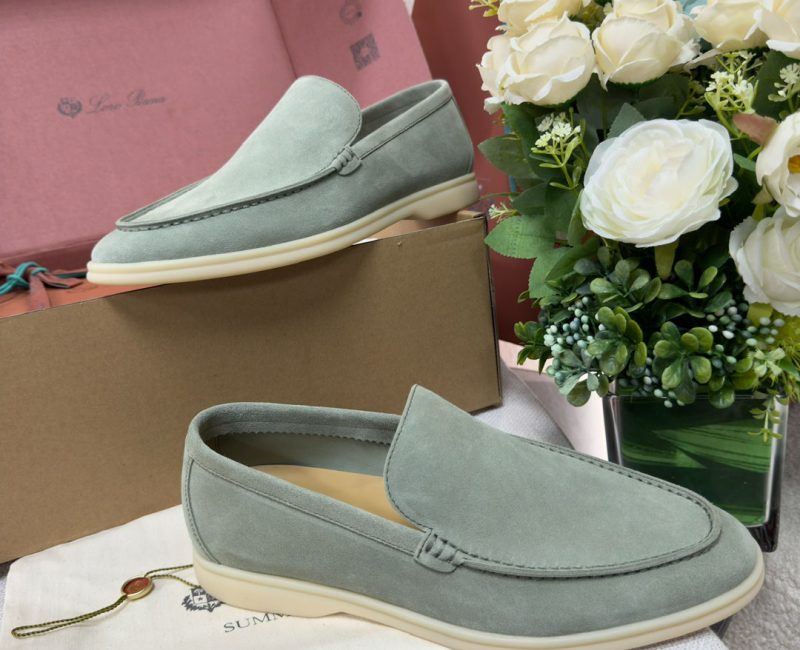 Giày Loro Piana Summer Walk Loafer Suede Shamrock Best Quality